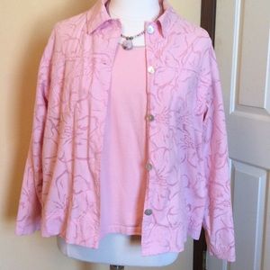 Denim & Co Pink Jacket Size 2X